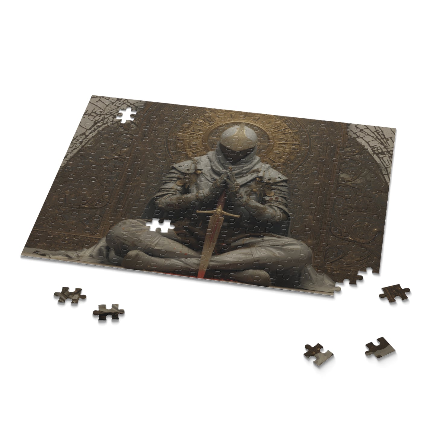 Mystical Knight Puzzle - 120, 252, 500-Piece, Fantasy Gifts, Home Décor, Mindfulness Activity, Game Night, Unique Collectible