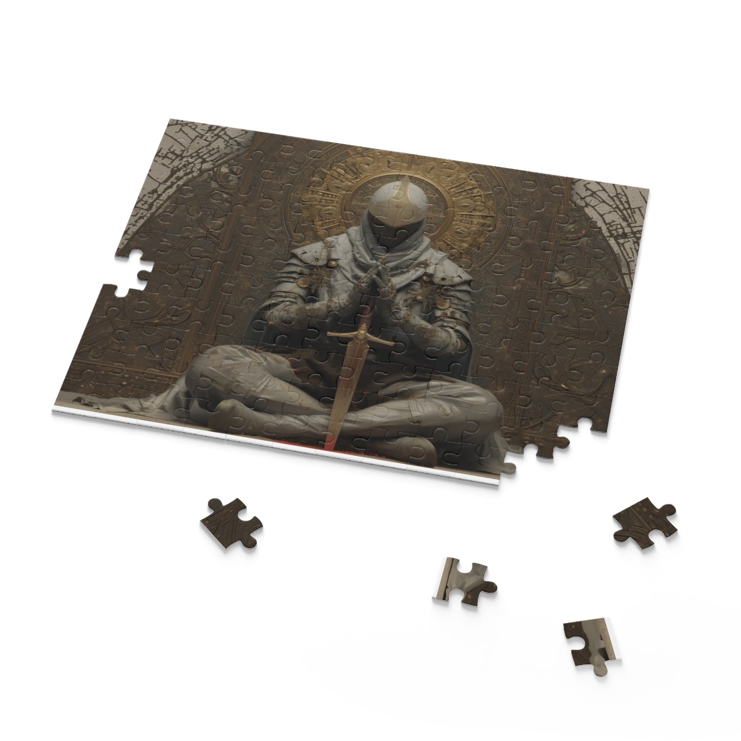 Mystical Knight Puzzle - 120, 252, 500-Piece, Fantasy Gifts, Home Décor, Mindfulness Activity, Game Night, Unique Collectible