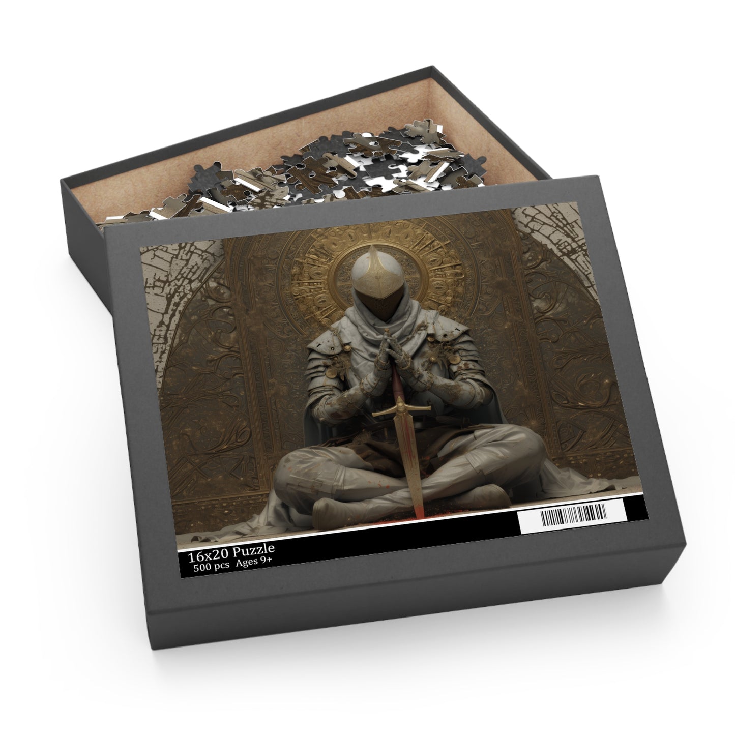 Mystical Knight Puzzle - 120, 252, 500-Piece, Fantasy Gifts, Home Décor, Mindfulness Activity, Game Night, Unique Collectible