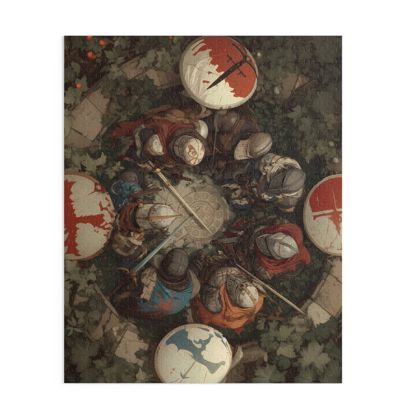 Medieval Knights Puzzle: 120, 252, 500-Piece, Fantasy Gift, Game Night, Family Activity, Historical Artwork