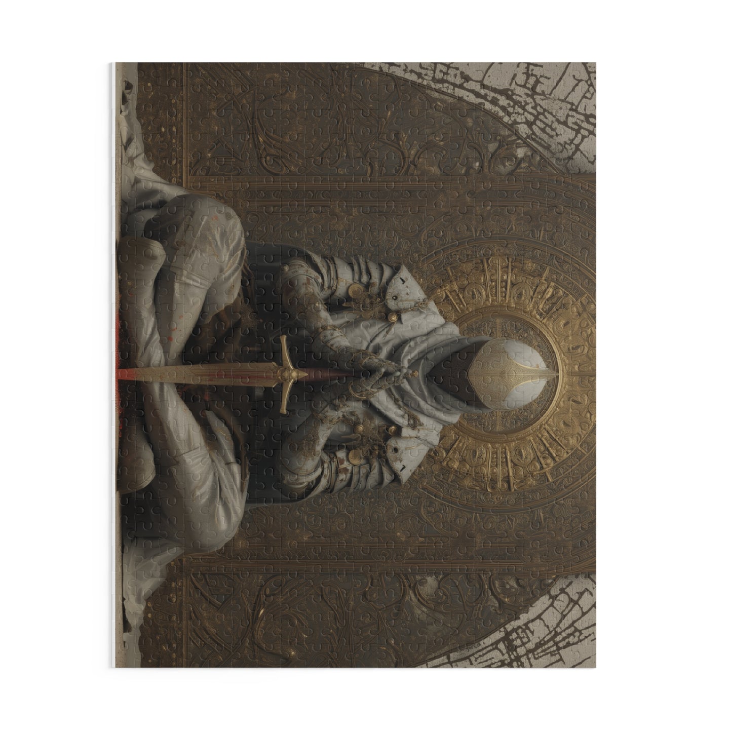 Mystical Knight Puzzle - 120, 252, 500-Piece, Fantasy Gifts, Home Décor, Mindfulness Activity, Game Night, Unique Collectible