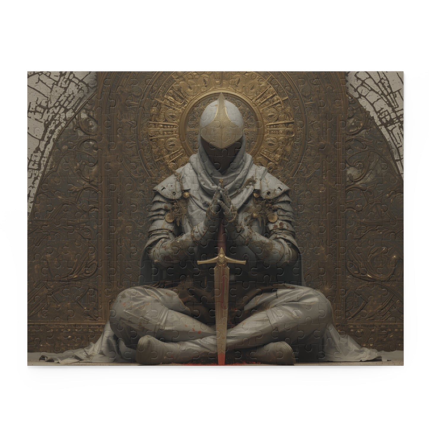 Mystical Knight Puzzle - 120, 252, 500-Piece, Fantasy Gifts, Home Décor, Mindfulness Activity, Game Night, Unique Collectible