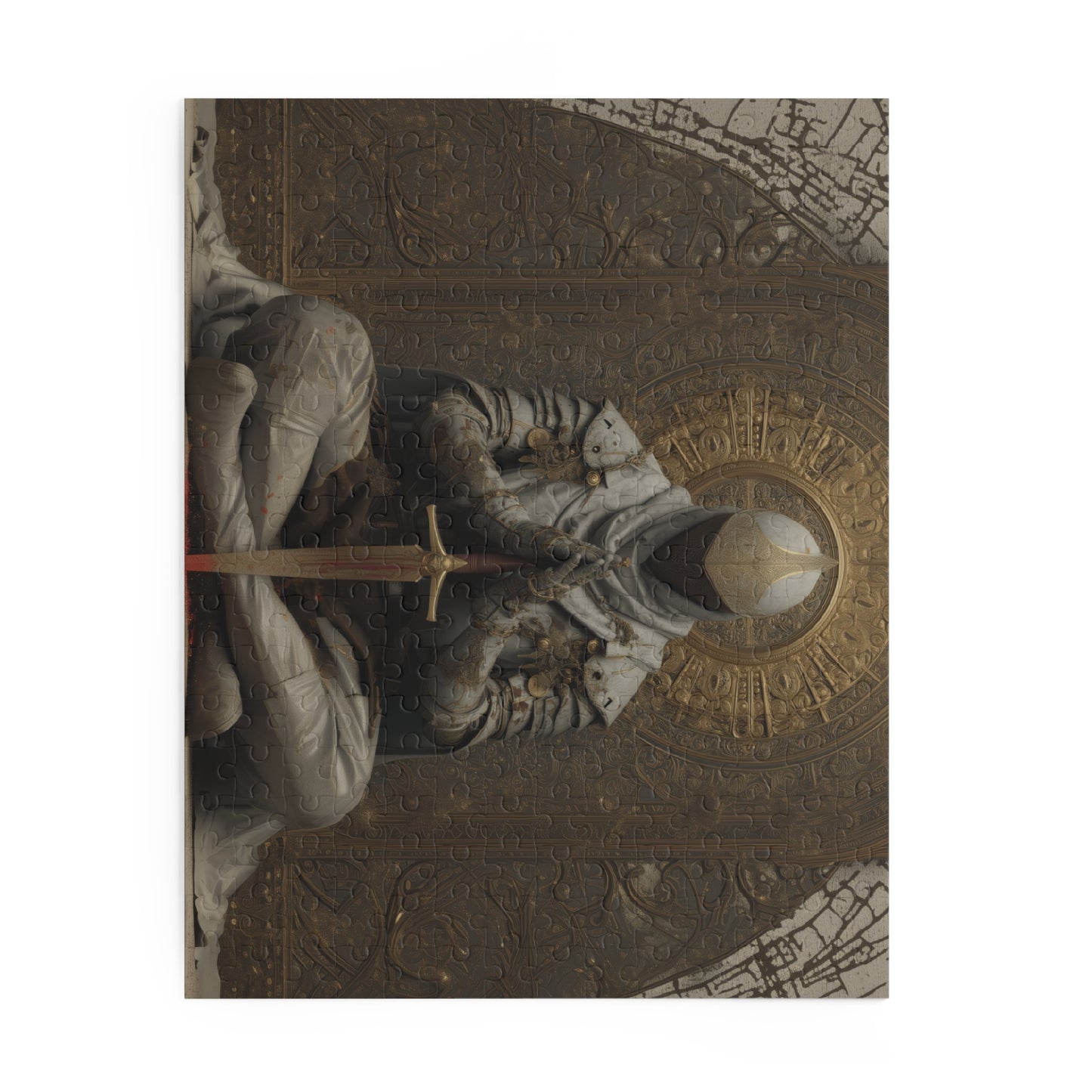Mystical Knight Puzzle - 120, 252, 500-Piece, Fantasy Gifts, Home Décor, Mindfulness Activity, Game Night, Unique Collectible