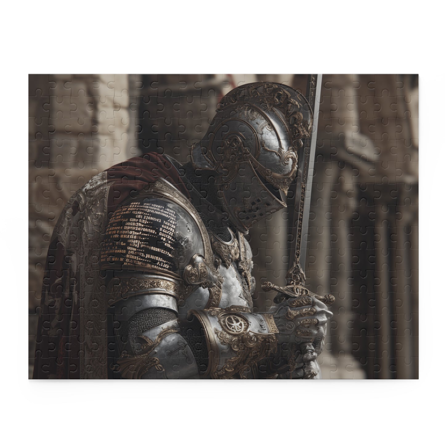 Knight-Themed Puzzle for Adults, 120, 252, 500-Piece Jigsaw, Perfect for Gifting, Game Night, Home Decor, History Lovers