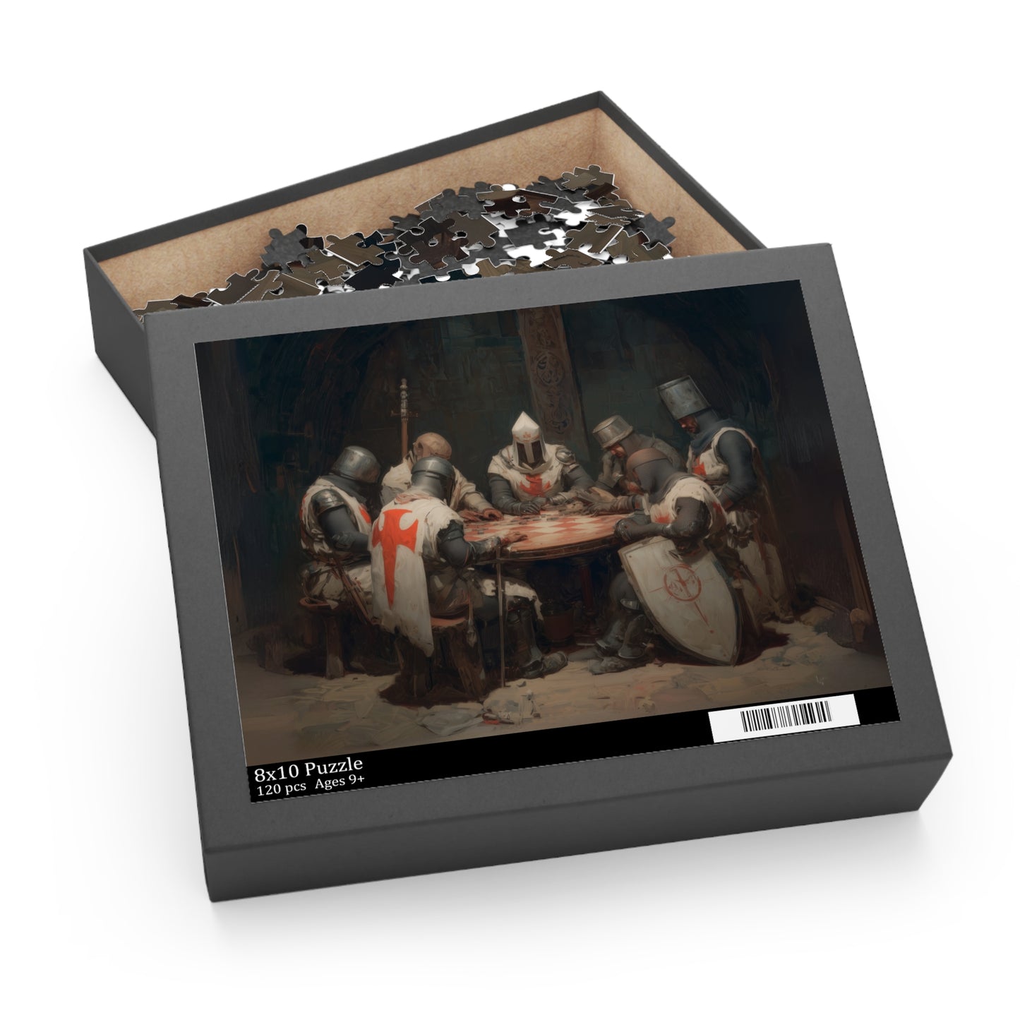 Knight's Round Table Puzzle | 120, 252, 500-Piece | Medieval Art Decor, Gift for History Lovers, Family Activity, Unique Gift Idea