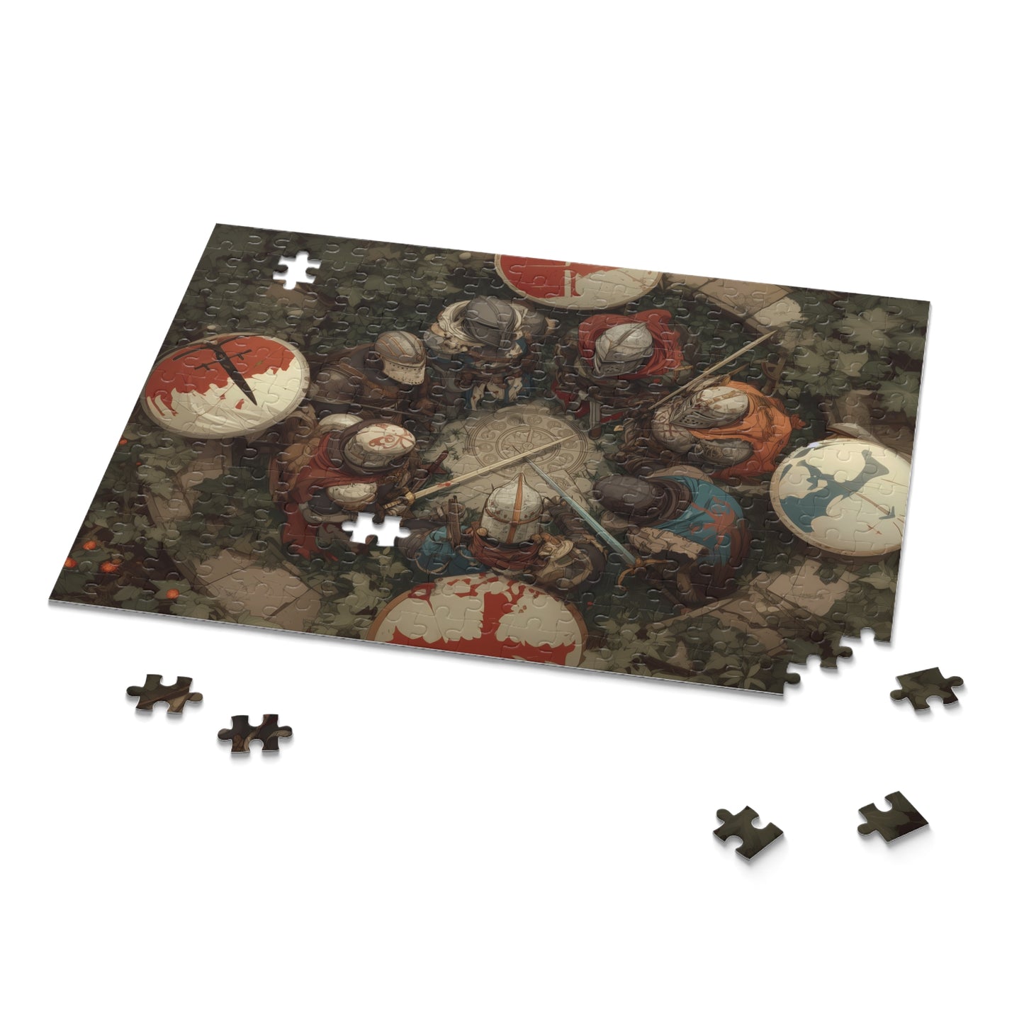 Medieval Knights Puzzle: 120, 252, 500-Piece, Fantasy Gift, Game Night, Family Activity, Historical Artwork