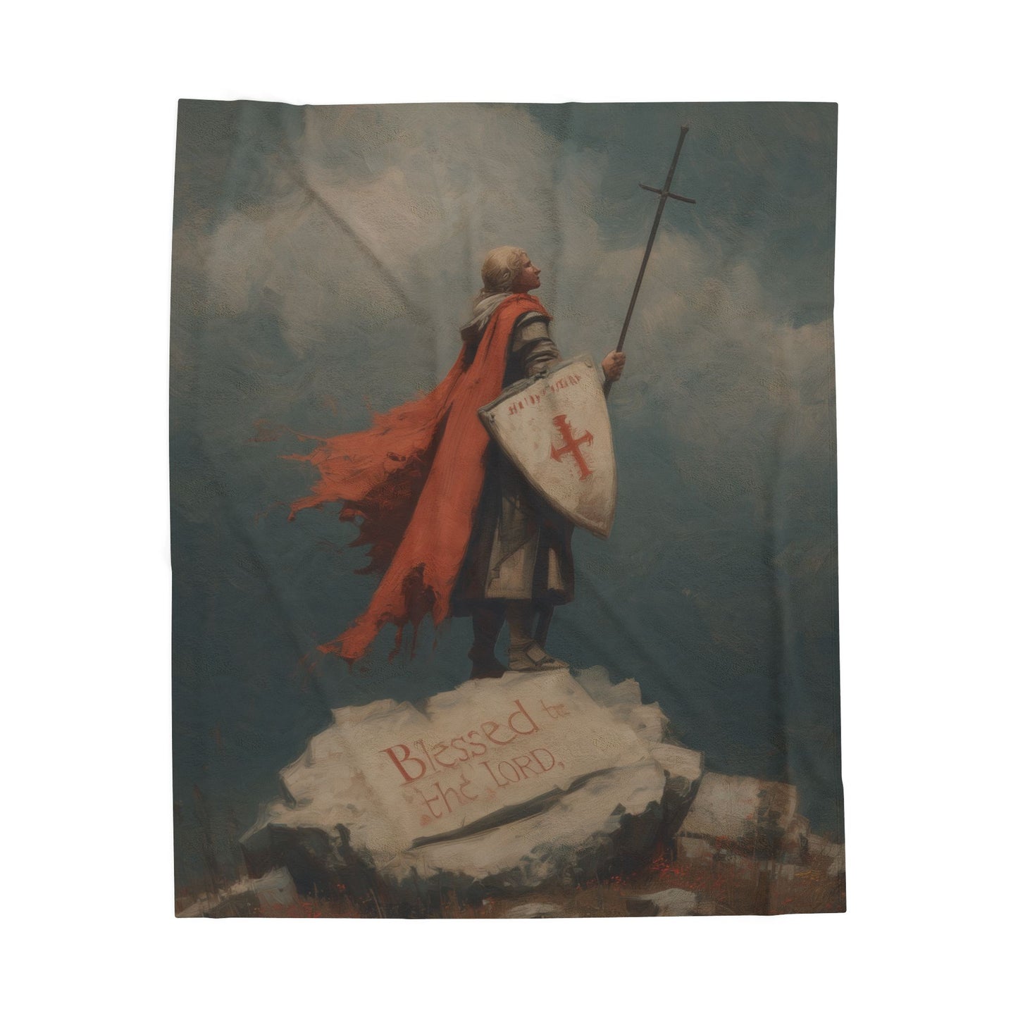 Blessed Be Blanket - Inspirational Cozy Throw for Comfort, Home Decor, Gift for Knights, Fantasy Lovers,  and Holidays