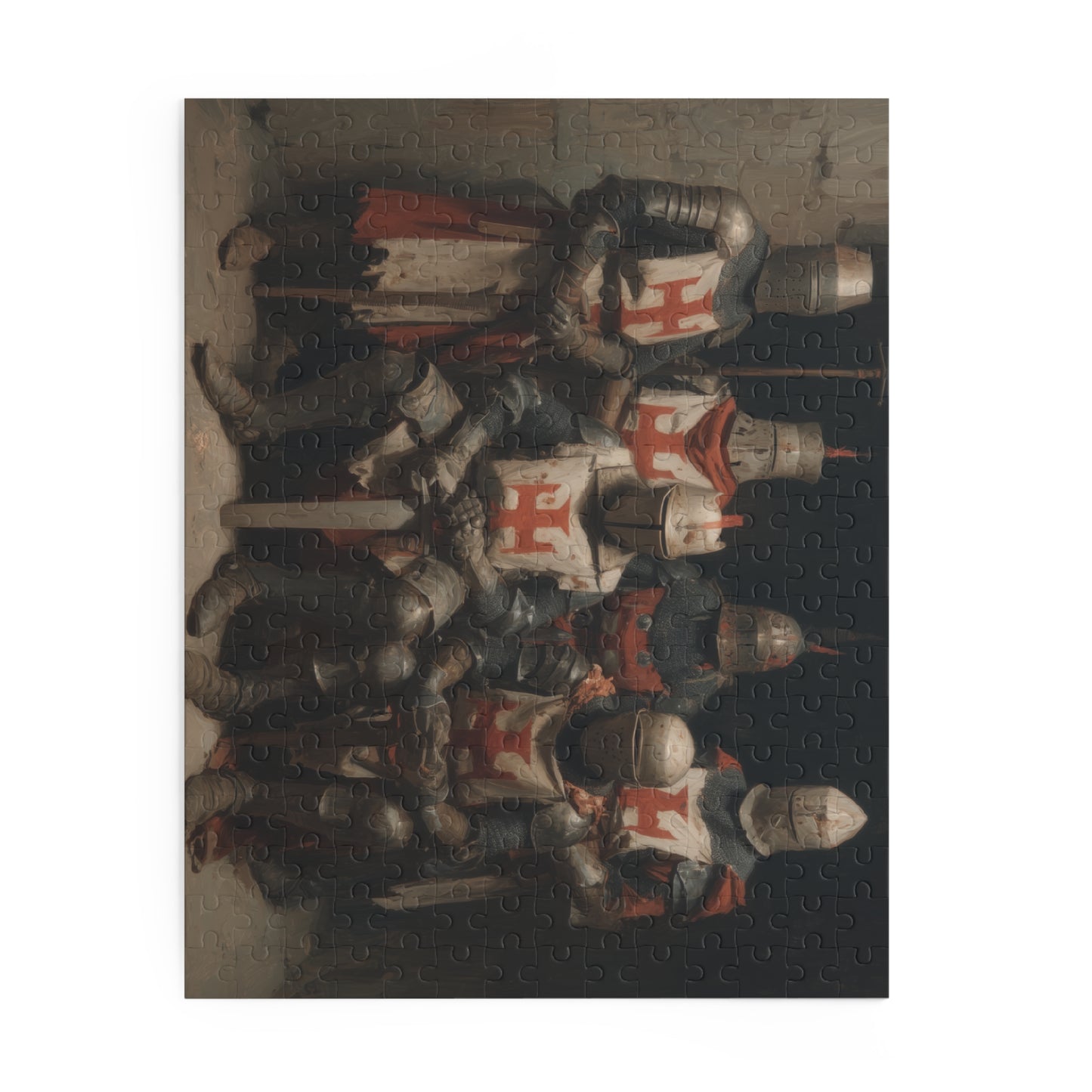 Medieval Knights Puzzle - 120, 252, 500-Piece Jigsaw, Gaming Gift, Family Fun, Historical Decor, Unique Collectible