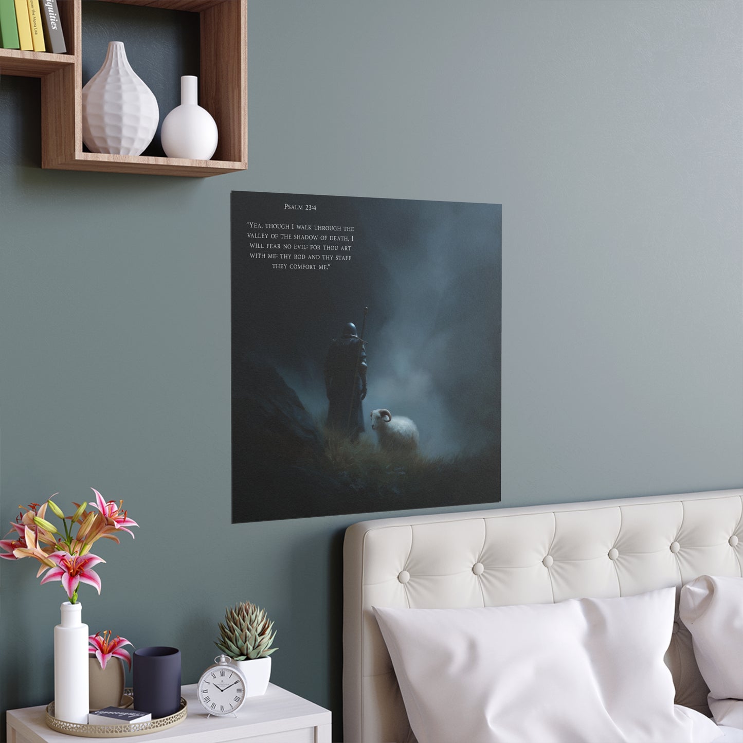 Psalm 23:4 Silk Poster