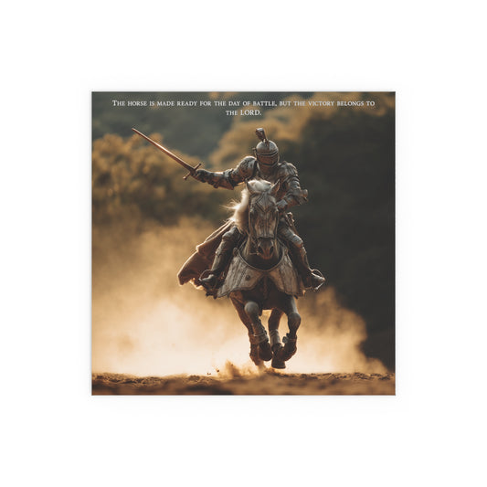 Medieval Knight on Horseback Silk Poster