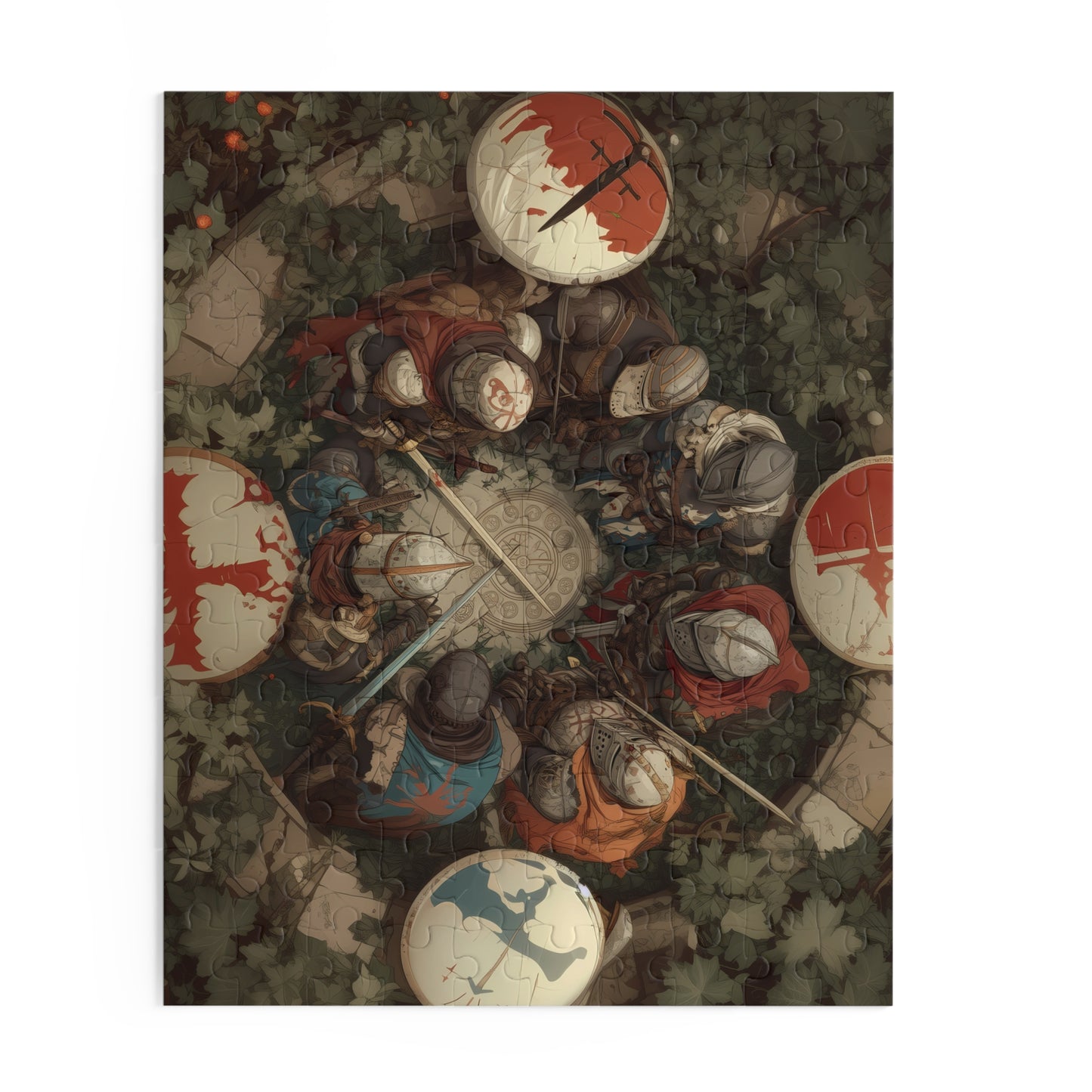 Medieval Knights Puzzle: 120, 252, 500-Piece, Fantasy Gift, Game Night, Family Activity, Historical Artwork