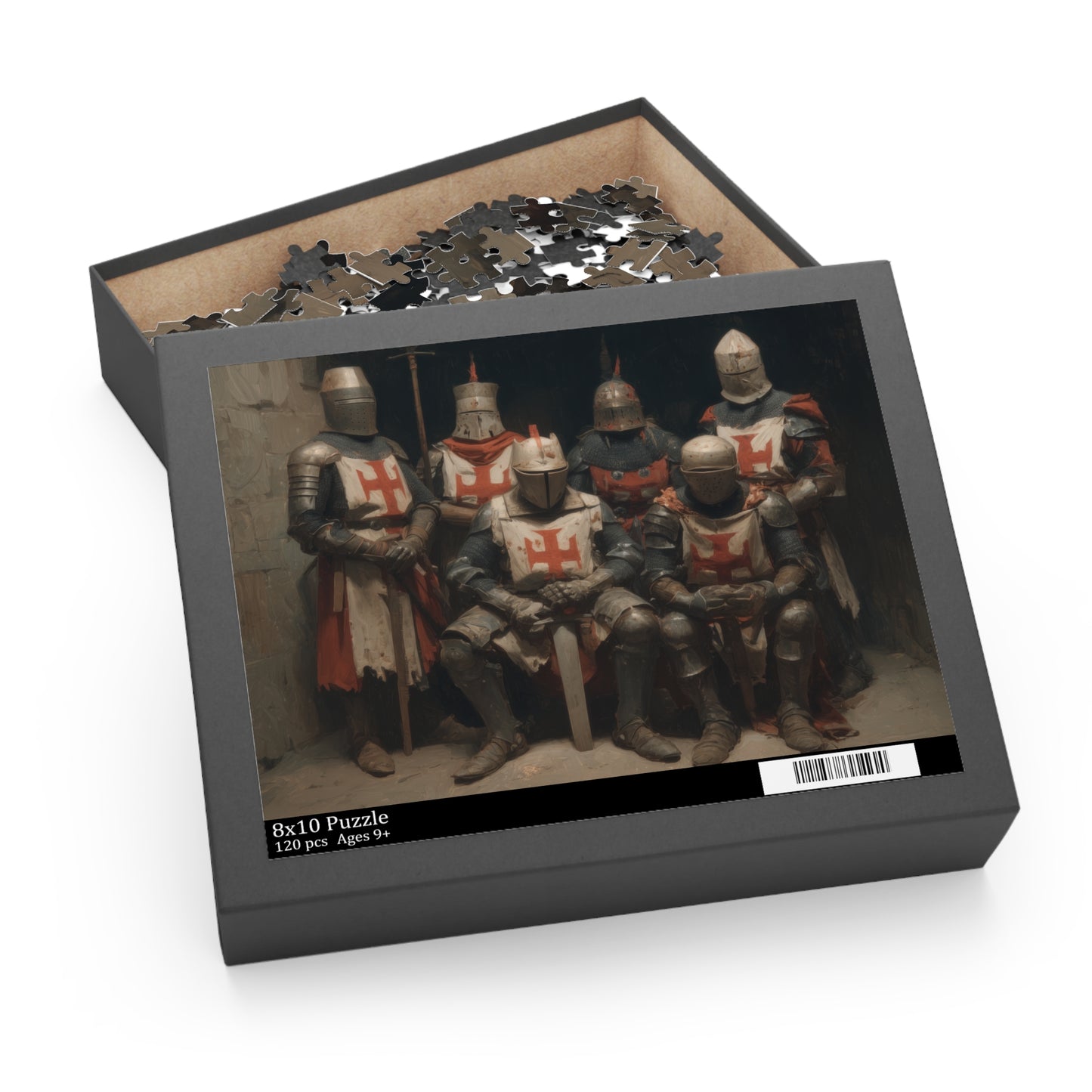 Medieval Knights Puzzle - 120, 252, 500-Piece Jigsaw, Gaming Gift, Family Fun, Historical Decor, Unique Collectible