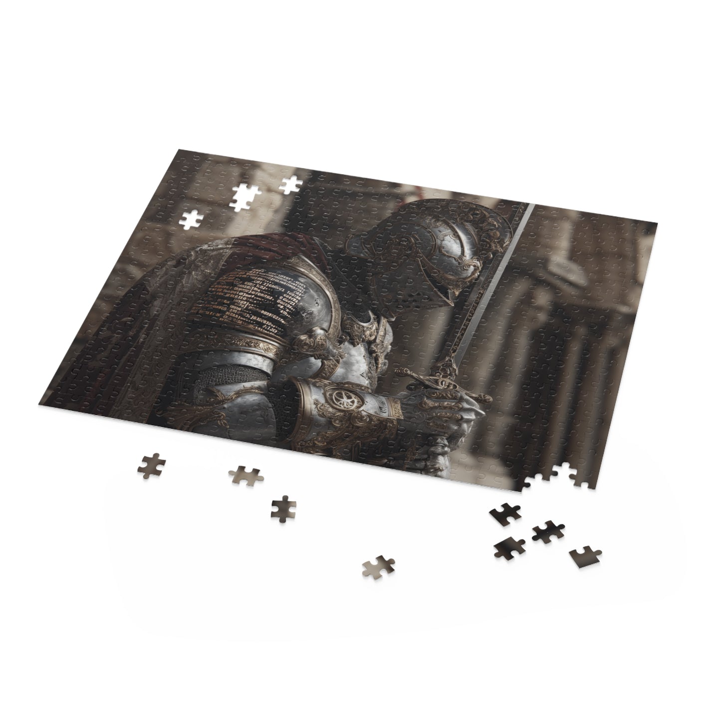 Knight-Themed Puzzle for Adults, 120, 252, 500-Piece Jigsaw, Perfect for Gifting, Game Night, Home Decor, History Lovers