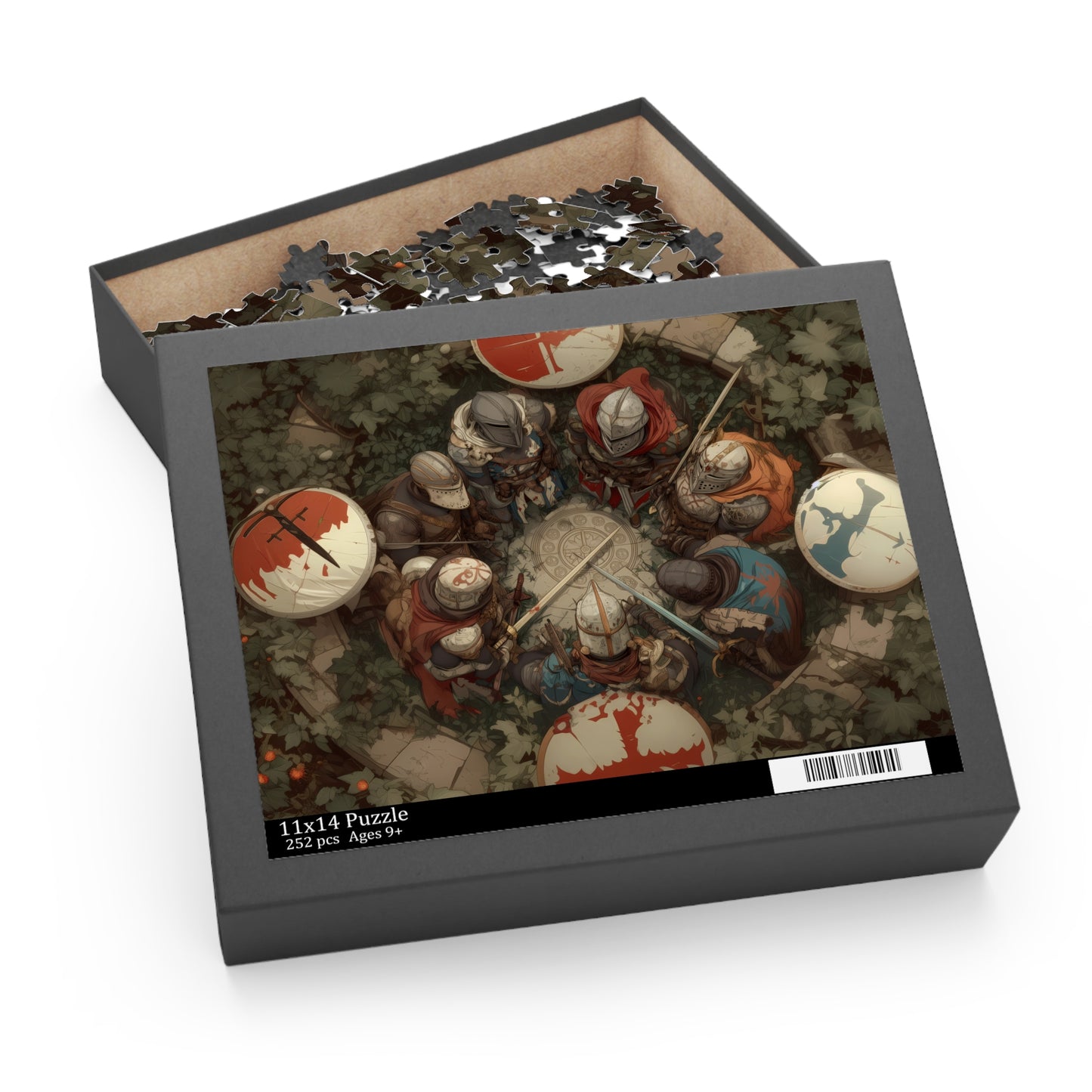 Medieval Knights Puzzle: 120, 252, 500-Piece, Fantasy Gift, Game Night, Family Activity, Historical Artwork