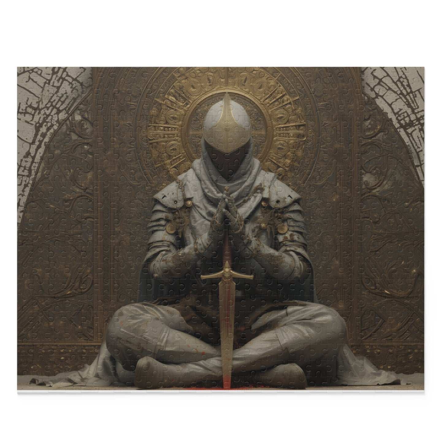 Mystical Knight Puzzle - 120, 252, 500-Piece, Fantasy Gifts, Home Décor, Mindfulness Activity, Game Night, Unique Collectible