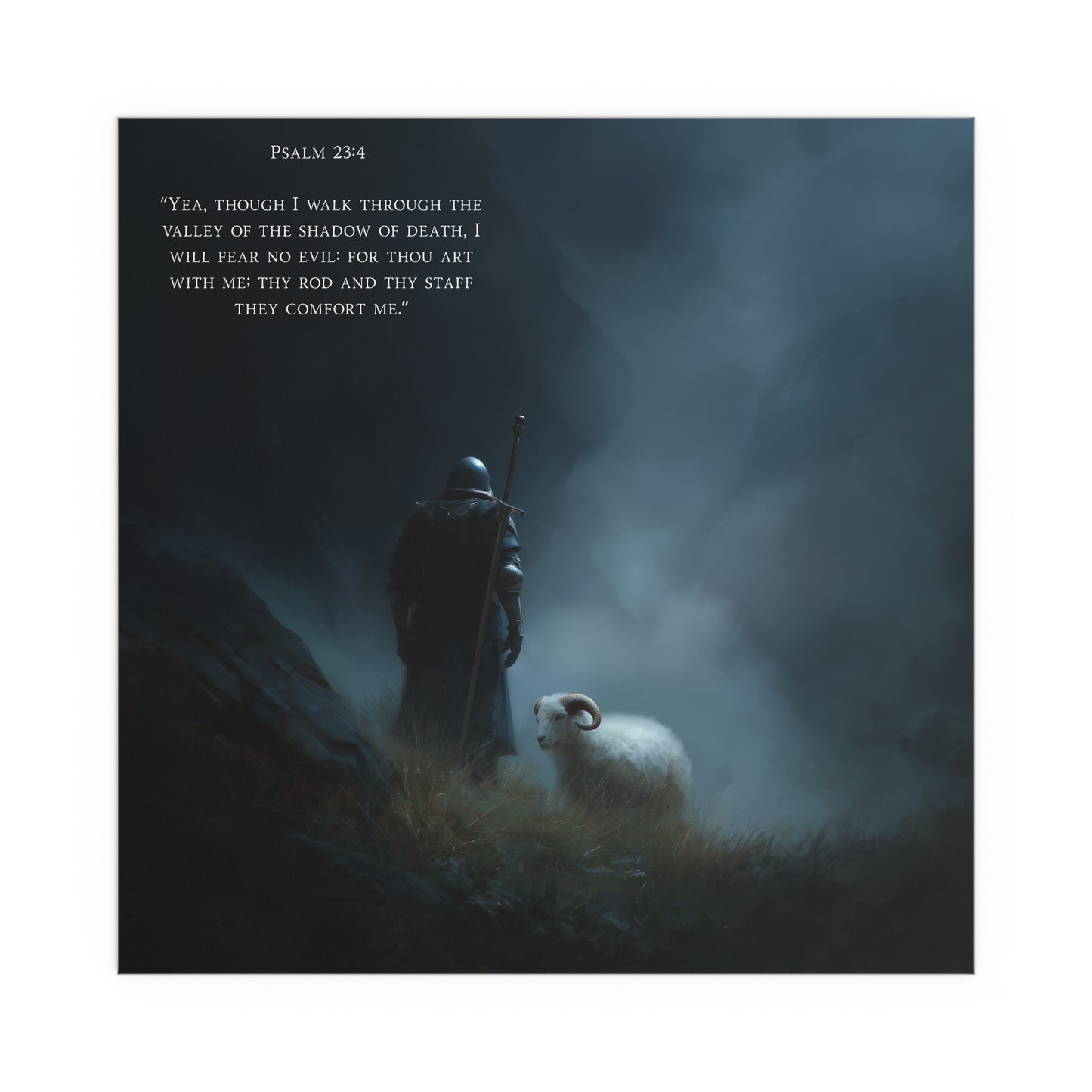 Psalm 23:4 Silk Poster