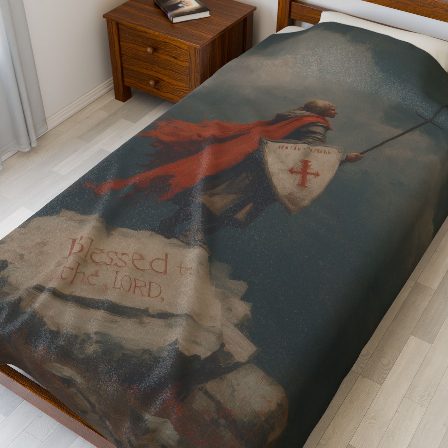 Blessed Be Blanket - Inspirational Cozy Throw for Comfort, Home Decor, Gift for Knights, Fantasy Lovers,  and Holidays