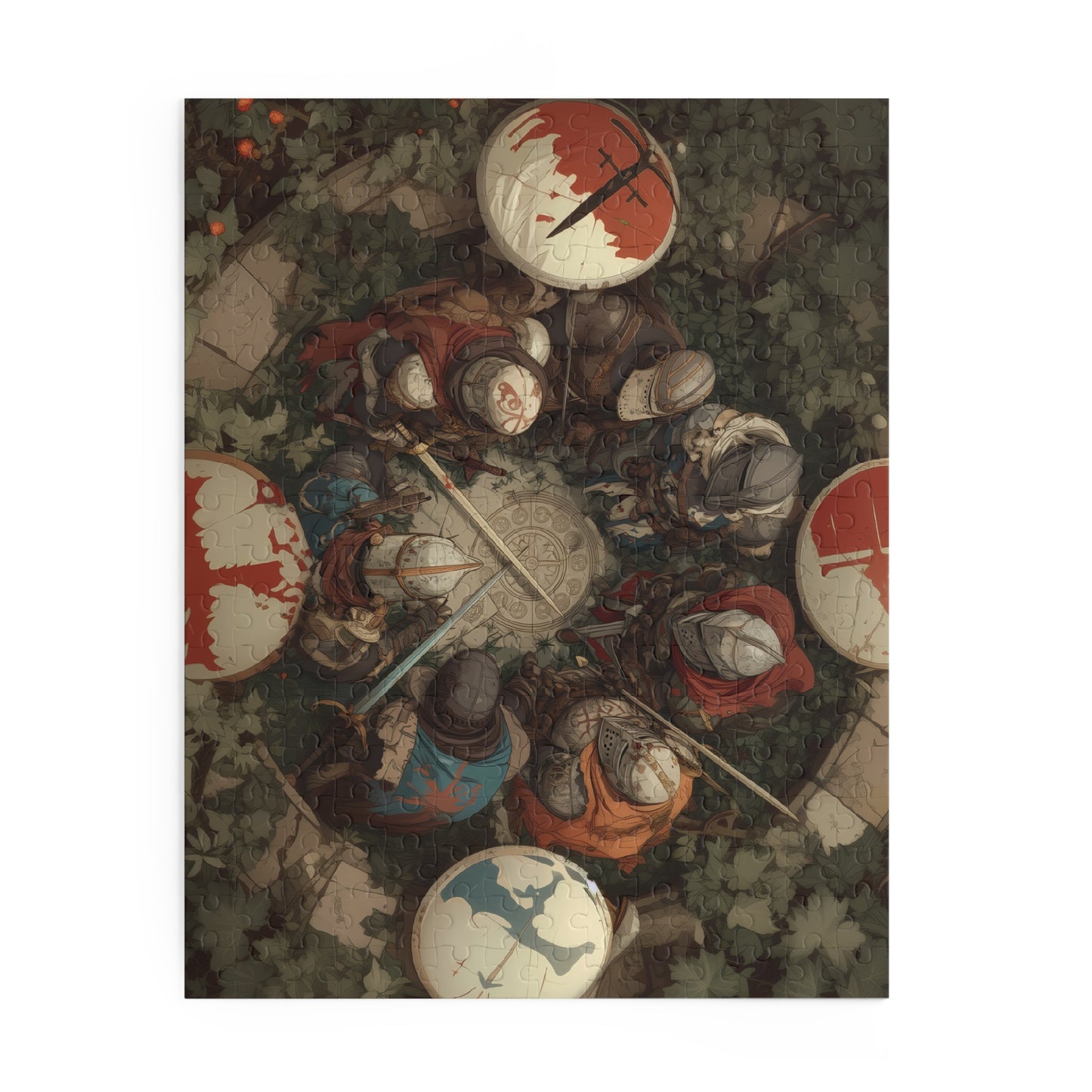 Medieval Knights Puzzle: 120, 252, 500-Piece, Fantasy Gift, Game Night, Family Activity, Historical Artwork