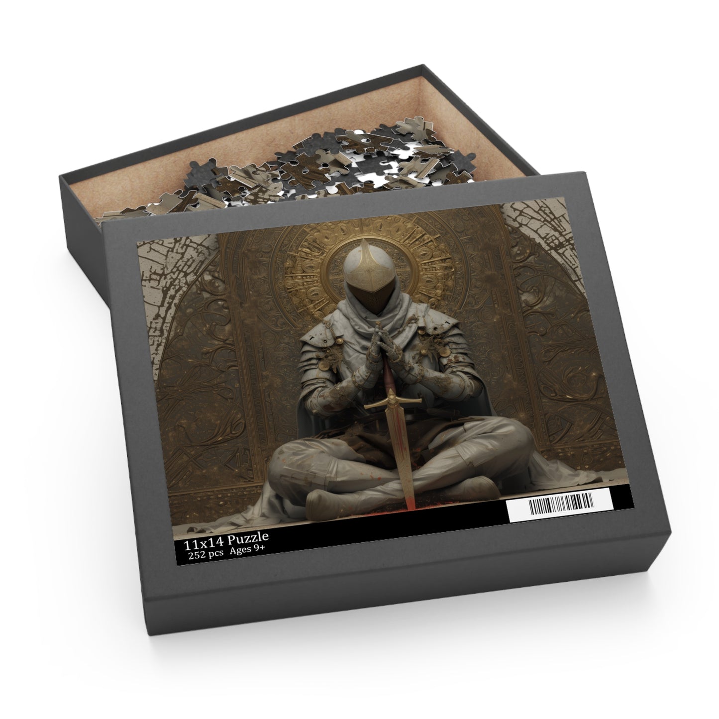 Mystical Knight Puzzle - 120, 252, 500-Piece, Fantasy Gifts, Home Décor, Mindfulness Activity, Game Night, Unique Collectible