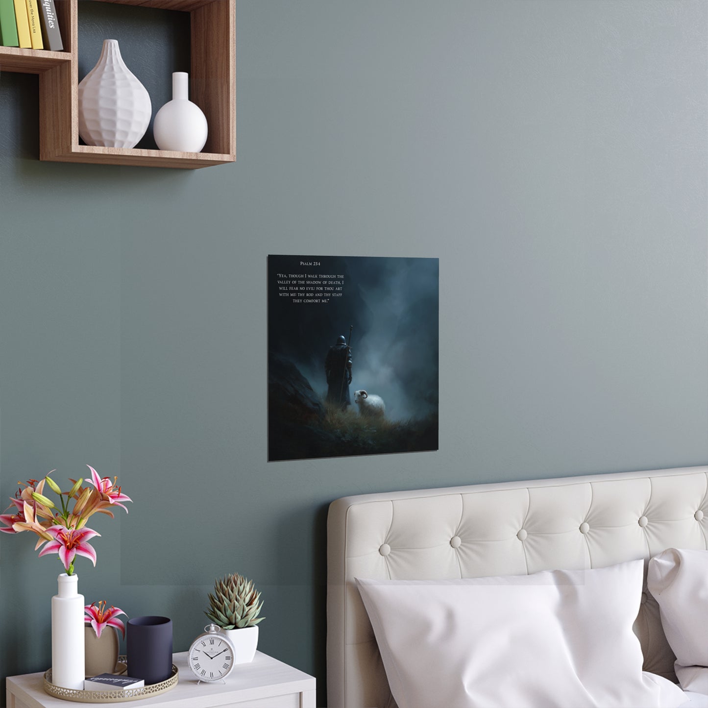 Psalm 23:4 Silk Poster