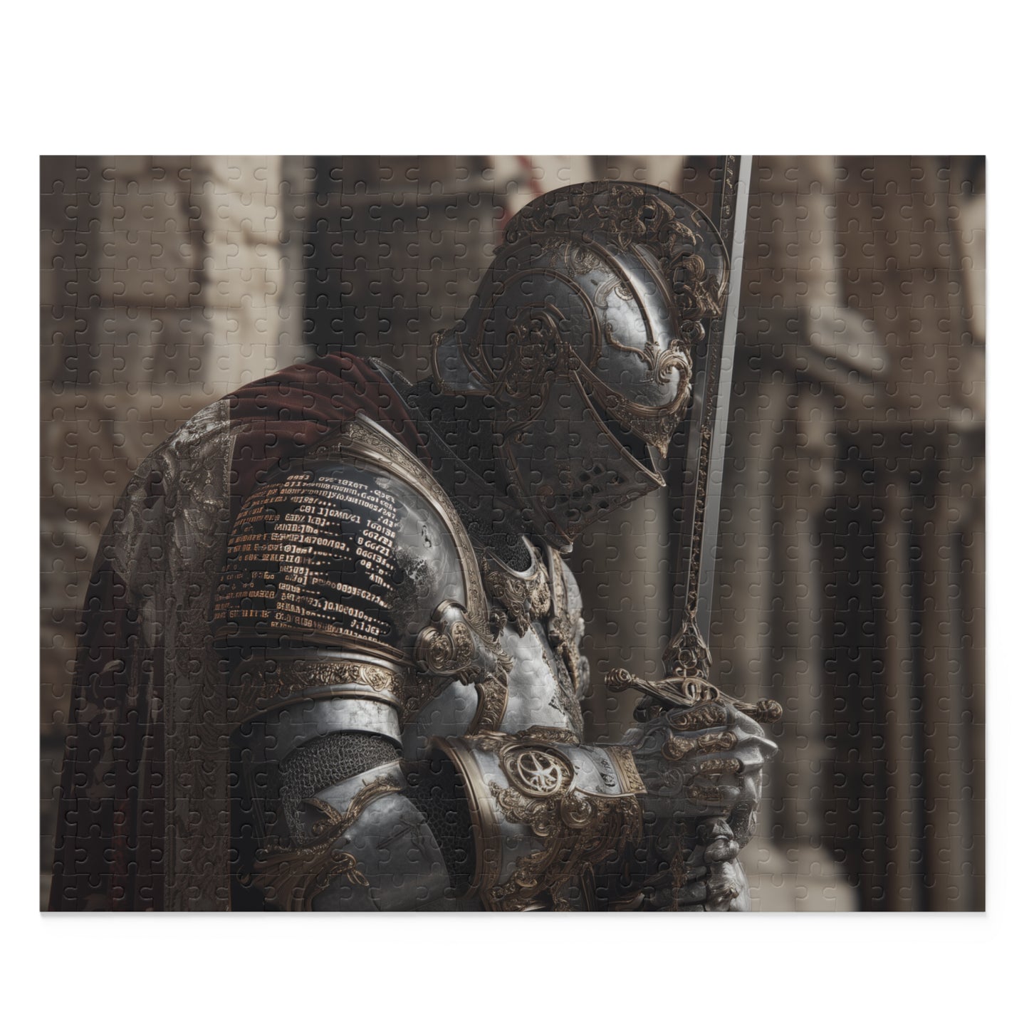 Knight-Themed Puzzle for Adults, 120, 252, 500-Piece Jigsaw, Perfect for Gifting, Game Night, Home Decor, History Lovers
