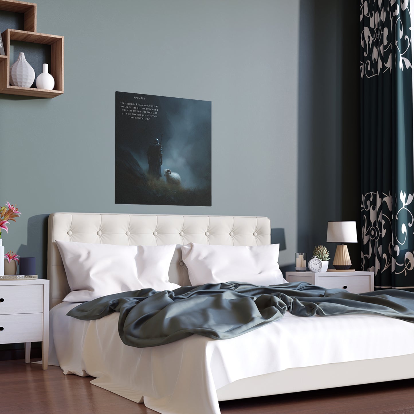 Psalm 23:4 Silk Poster