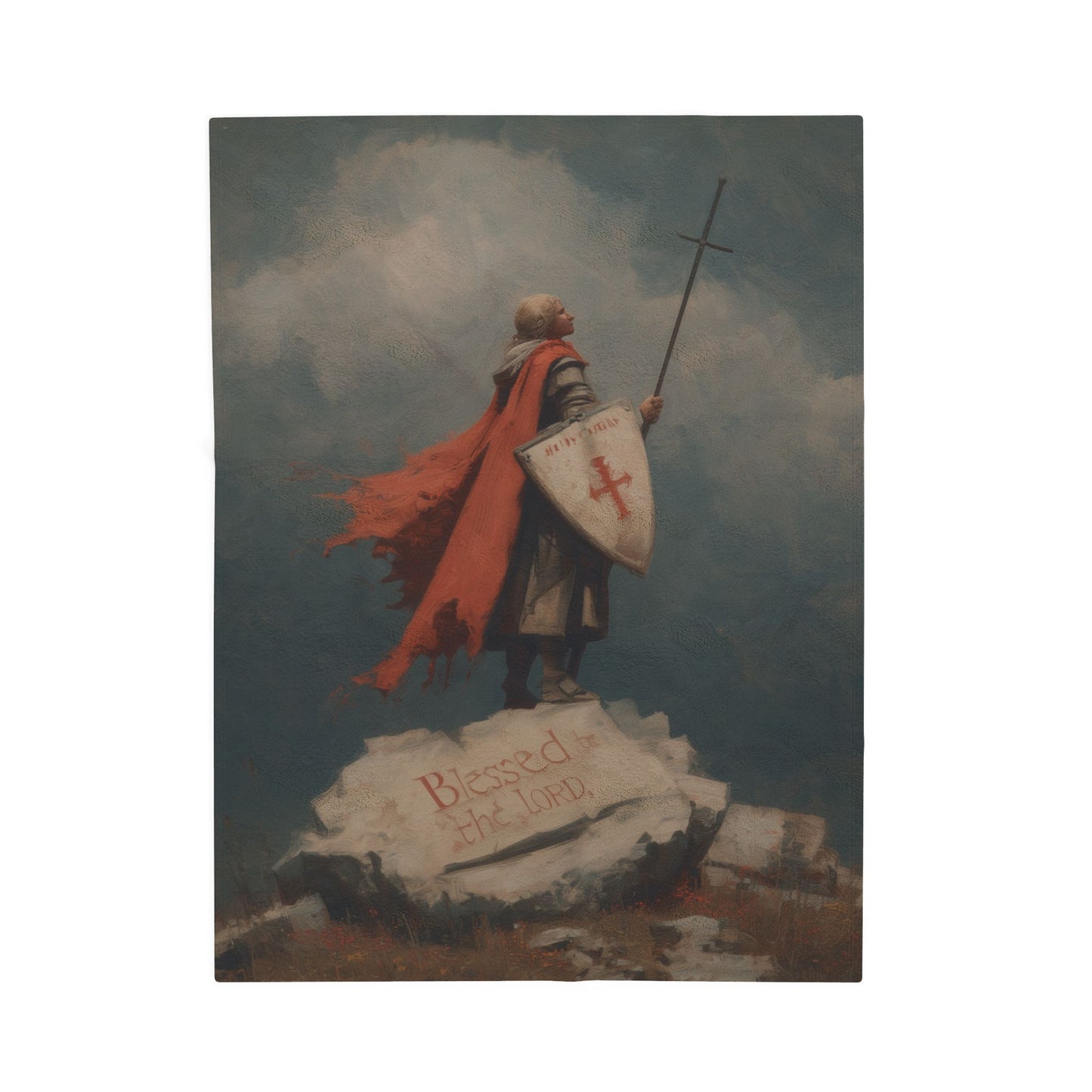 Blessed Be Blanket - Inspirational Cozy Throw for Comfort, Home Decor, Gift for Knights, Fantasy Lovers,  and Holidays