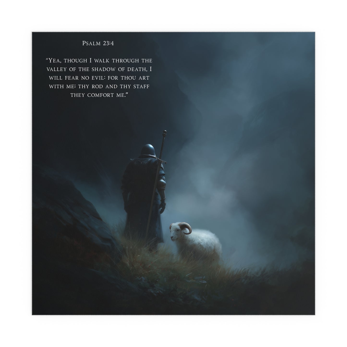 Psalm 23:4 Silk Poster