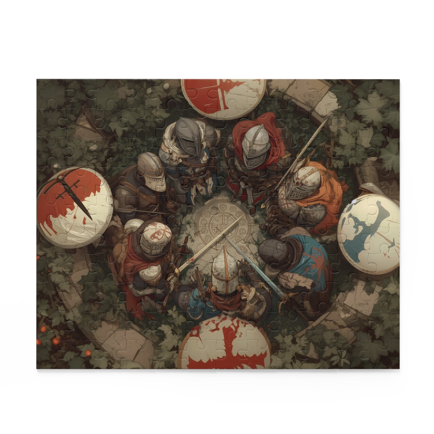 Medieval Knights Puzzle: 120, 252, 500-Piece, Fantasy Gift, Game Night, Family Activity, Historical Artwork