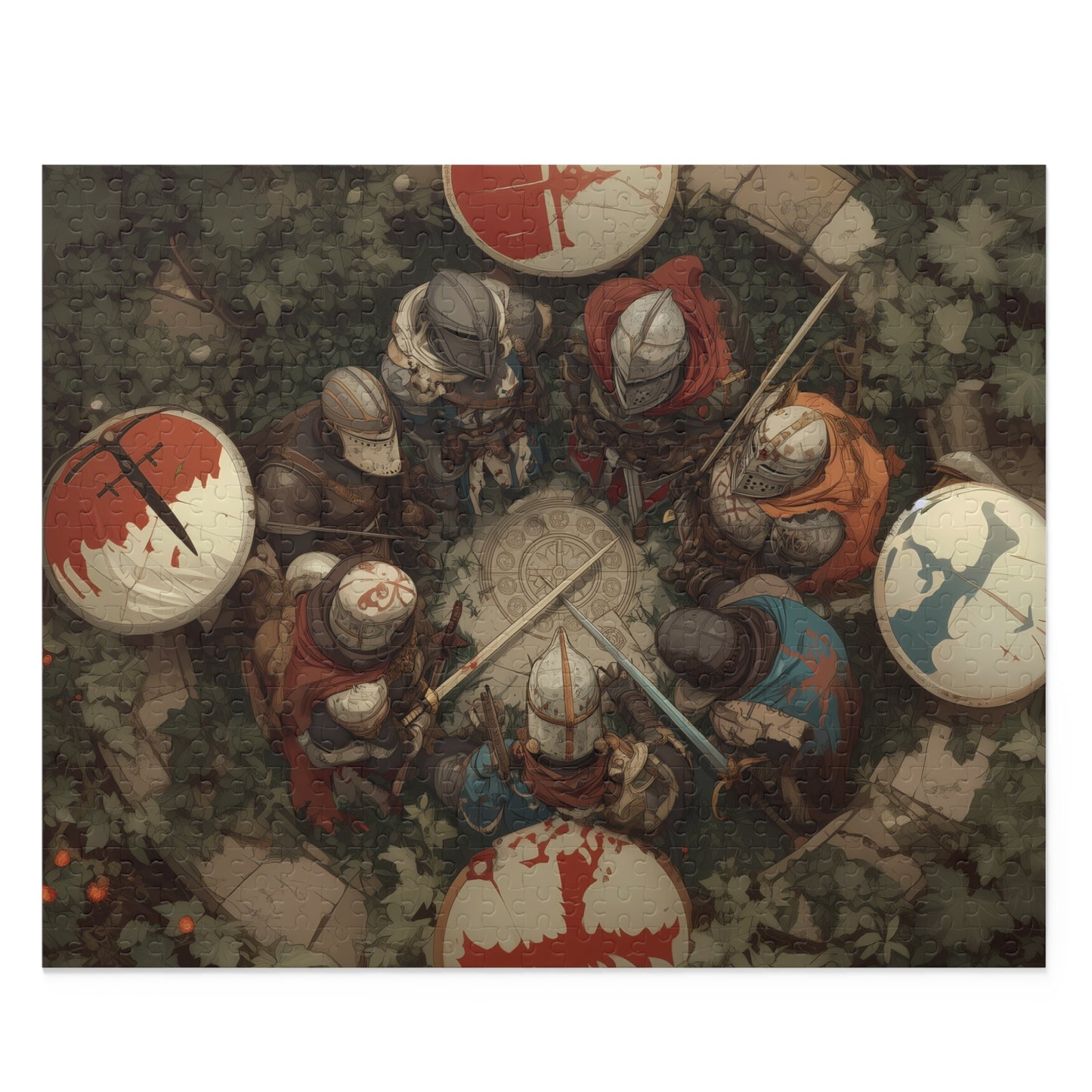 Medieval Knights Puzzle: 120, 252, 500-Piece, Fantasy Gift, Game Night, Family Activity, Historical Artwork