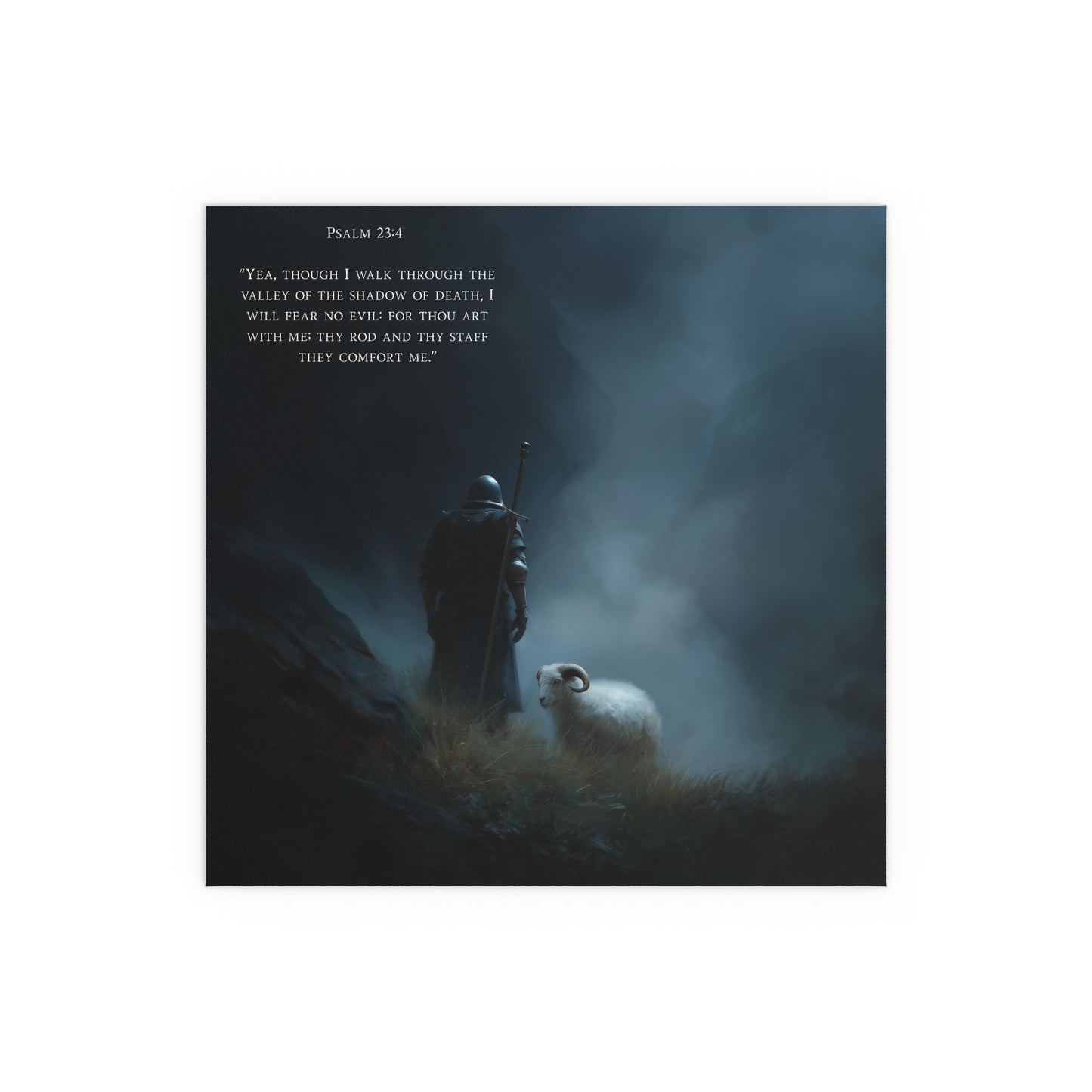 Psalm 23:4 Silk Poster