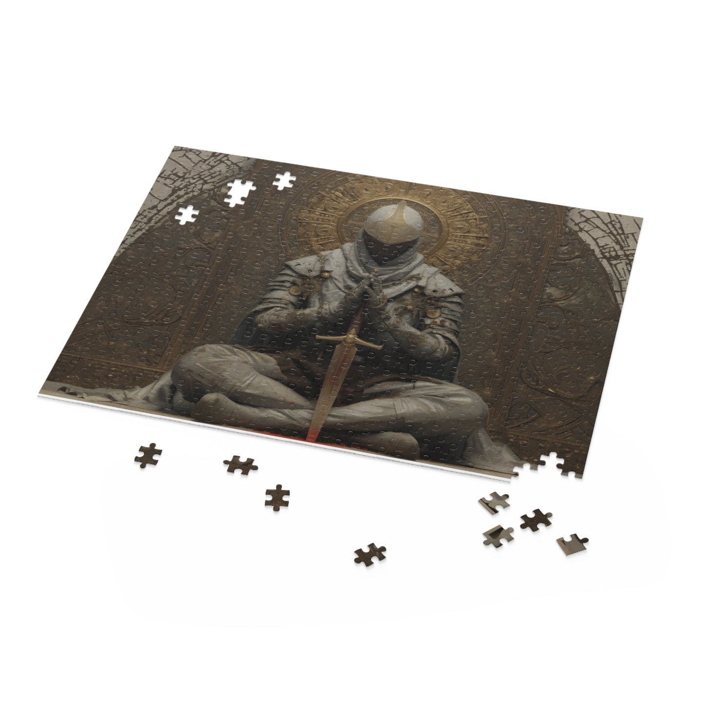 Mystical Knight Puzzle - 120, 252, 500-Piece, Fantasy Gifts, Home Décor, Mindfulness Activity, Game Night, Unique Collectible