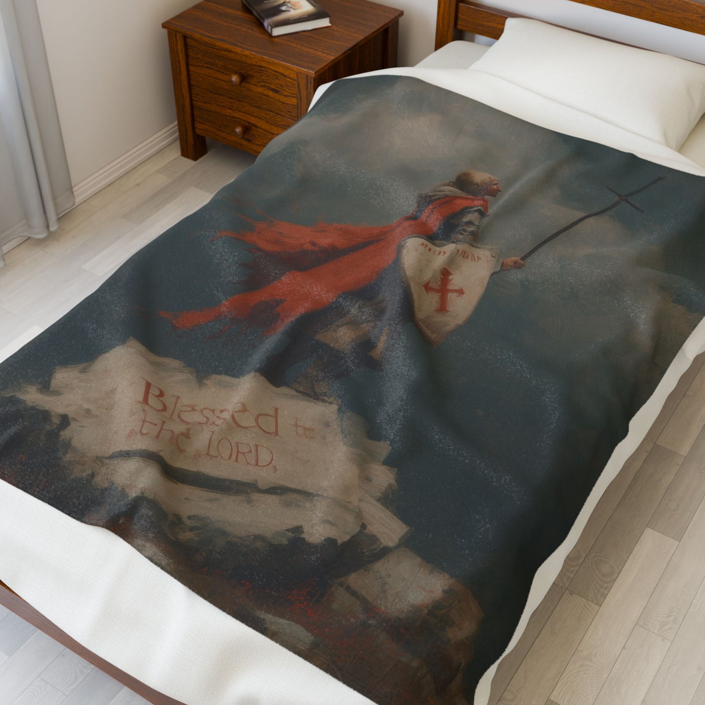 Blessed Be Blanket - Inspirational Cozy Throw for Comfort, Home Decor, Gift for Knights, Fantasy Lovers,  and Holidays