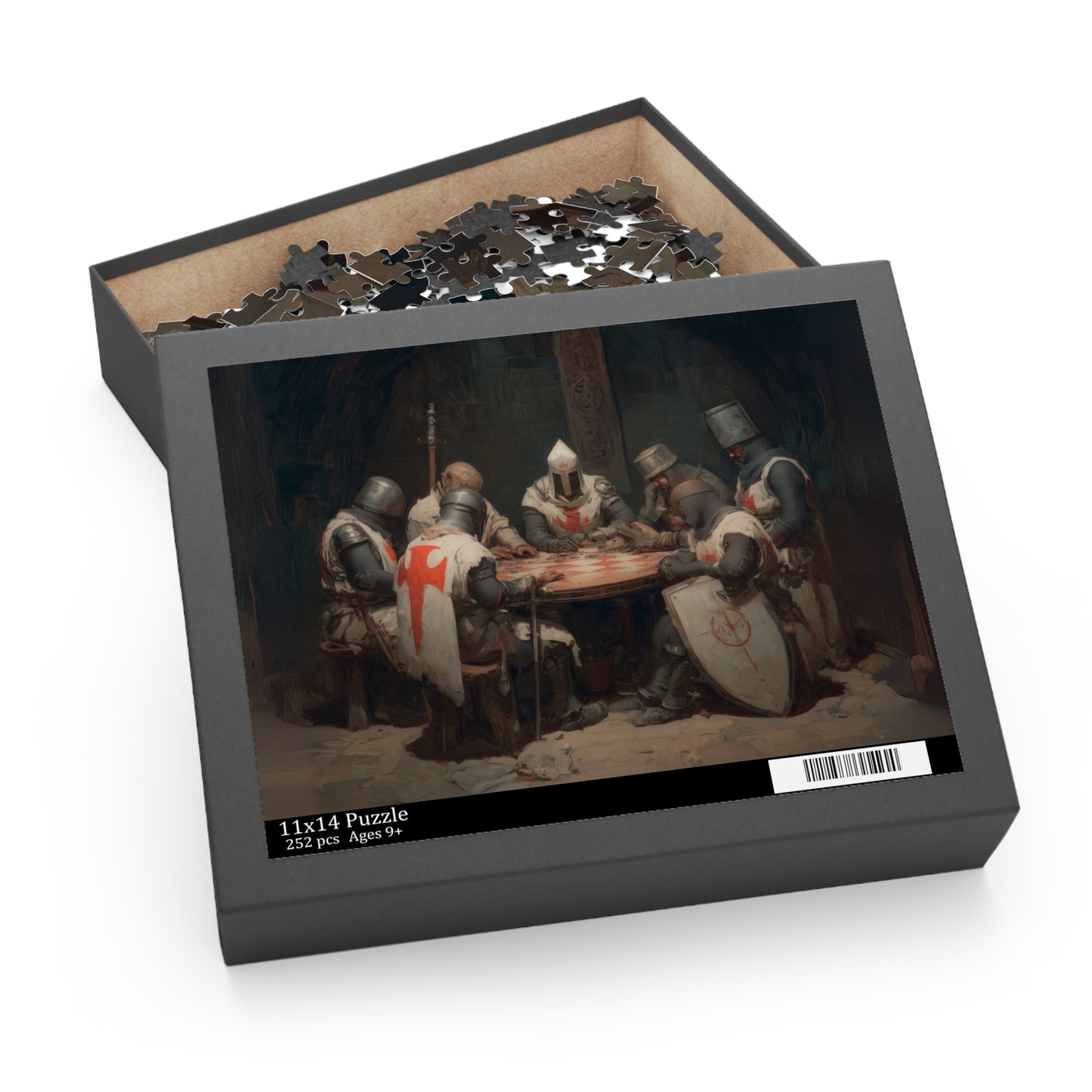 Knight's Round Table Puzzle | 120, 252, 500-Piece | Medieval Art Decor, Gift for History Lovers, Family Activity, Unique Gift Idea