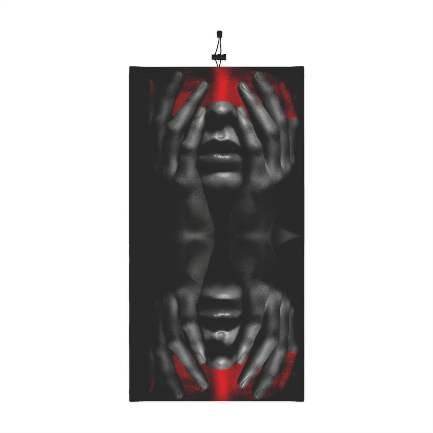 Hands and Lips Winter Neck Gaiter with Drawstring